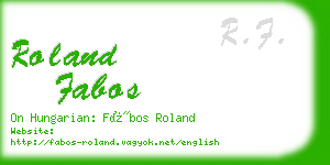 roland fabos business card